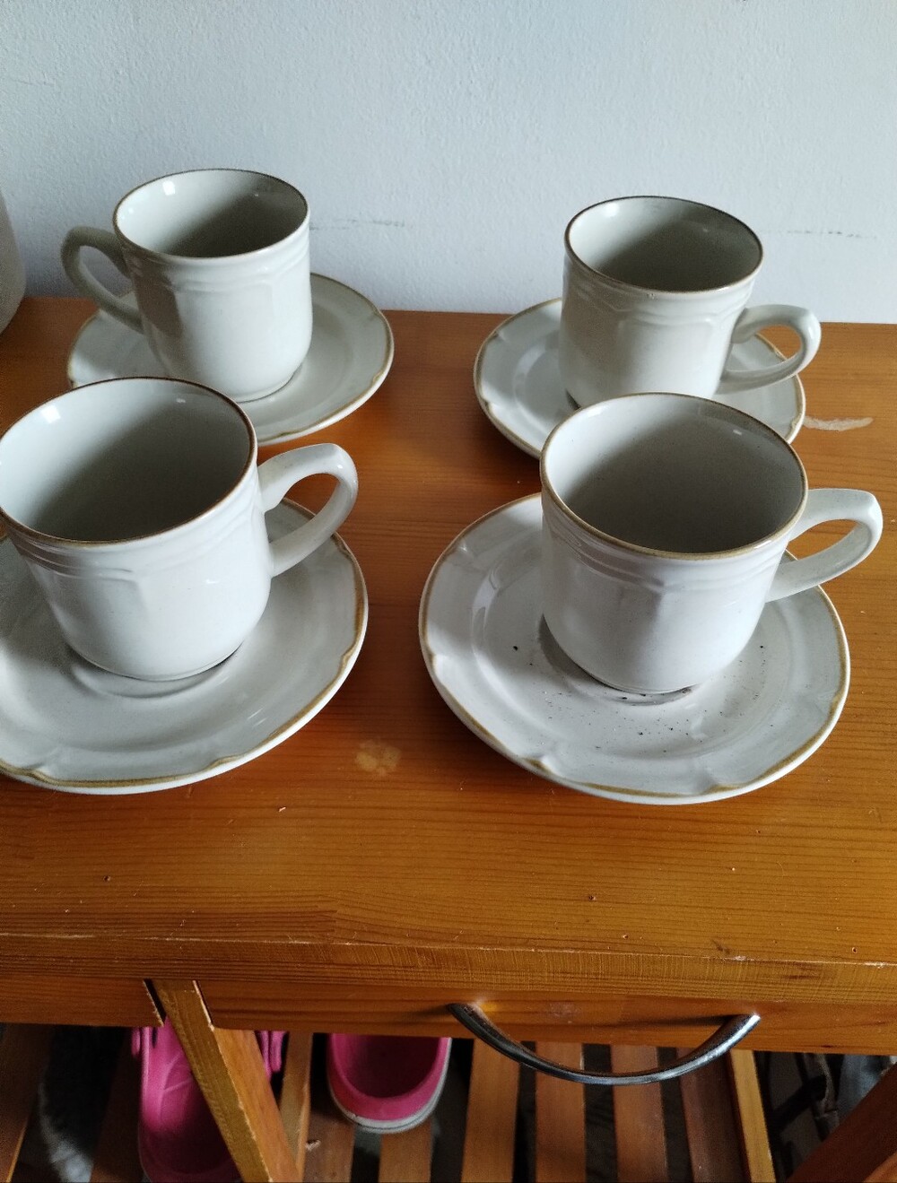 Stoneware Japan Cup And Saucer Set Of 4